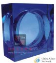 sell bule solid glass block for interior and exterior decoration